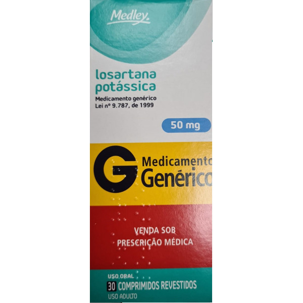 Losartana Potássica 50 mg - 30 comprimidos